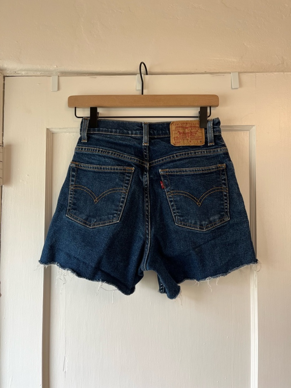 Levi's Women's Dark Indigo Cutoff Denim Shorts